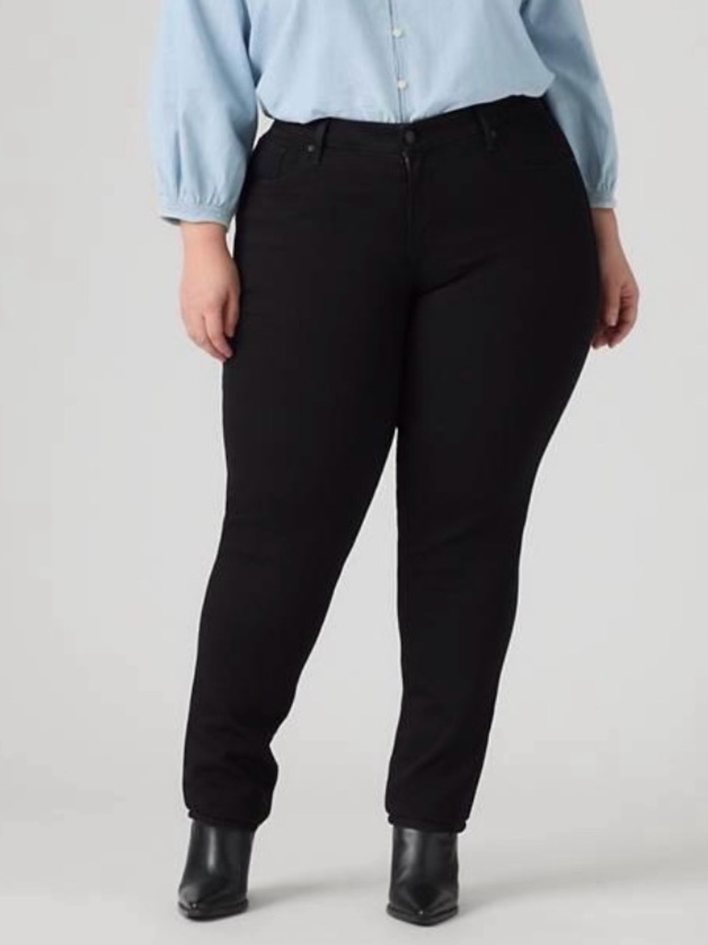Levi's 311 Shaping Skinny Jeans Tummy Control Stretch Soft Black 22W Plus NEW